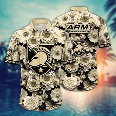 Floral Aloha NCAA Army Black Knights Hawaiian Shirt Beach Vacation Gift
