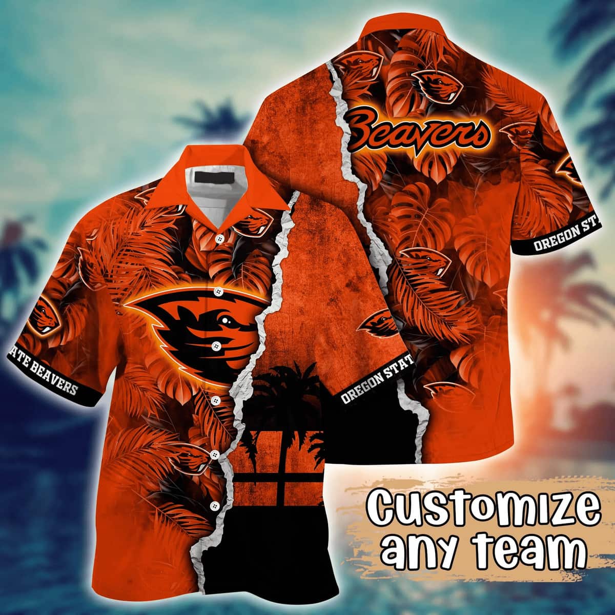 Vintage Aloha NCAA Oregon State Beavers Hawaiian Shirt Custom Name Beach Lovers Gift Vintage Aloha NCAA Oregon State Beavers Hawaiian Shirt Custom Name Beach Lovers Gift