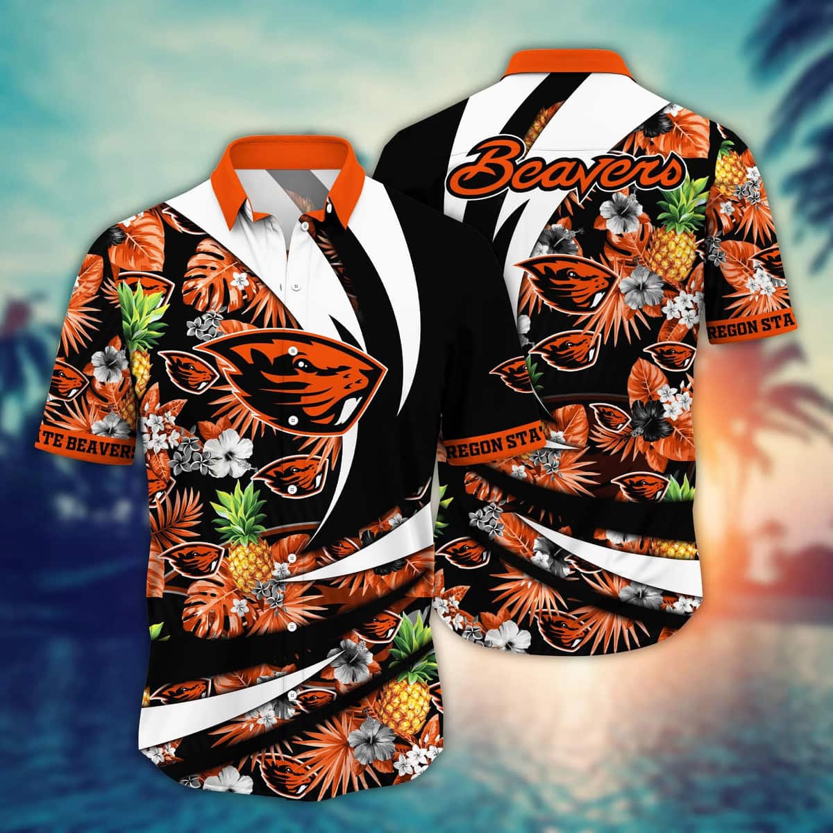 NCAA Oregon State Beavers Hawaiian Shirt Best Beach Gift NCAA Oregon State Beavers Hawaiian Shirt Best Beach Gift