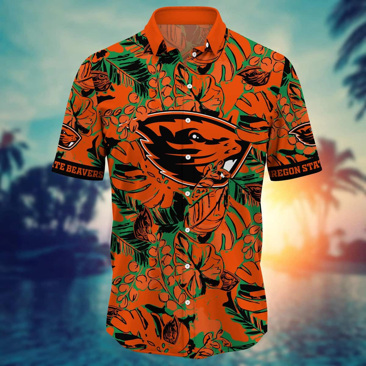 Tropical Aloha NCAA Oregon State Beavers Hawaiian Shirt Beach Vacation Gift Tropical Aloha NCAA Oregon State Beavers Hawaiian Shirt Beach Vacation Gift