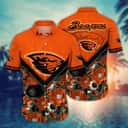 Floral Aloha NCAA Oregon State Beavers Hawaiian Shirt Summer Beach Gift
