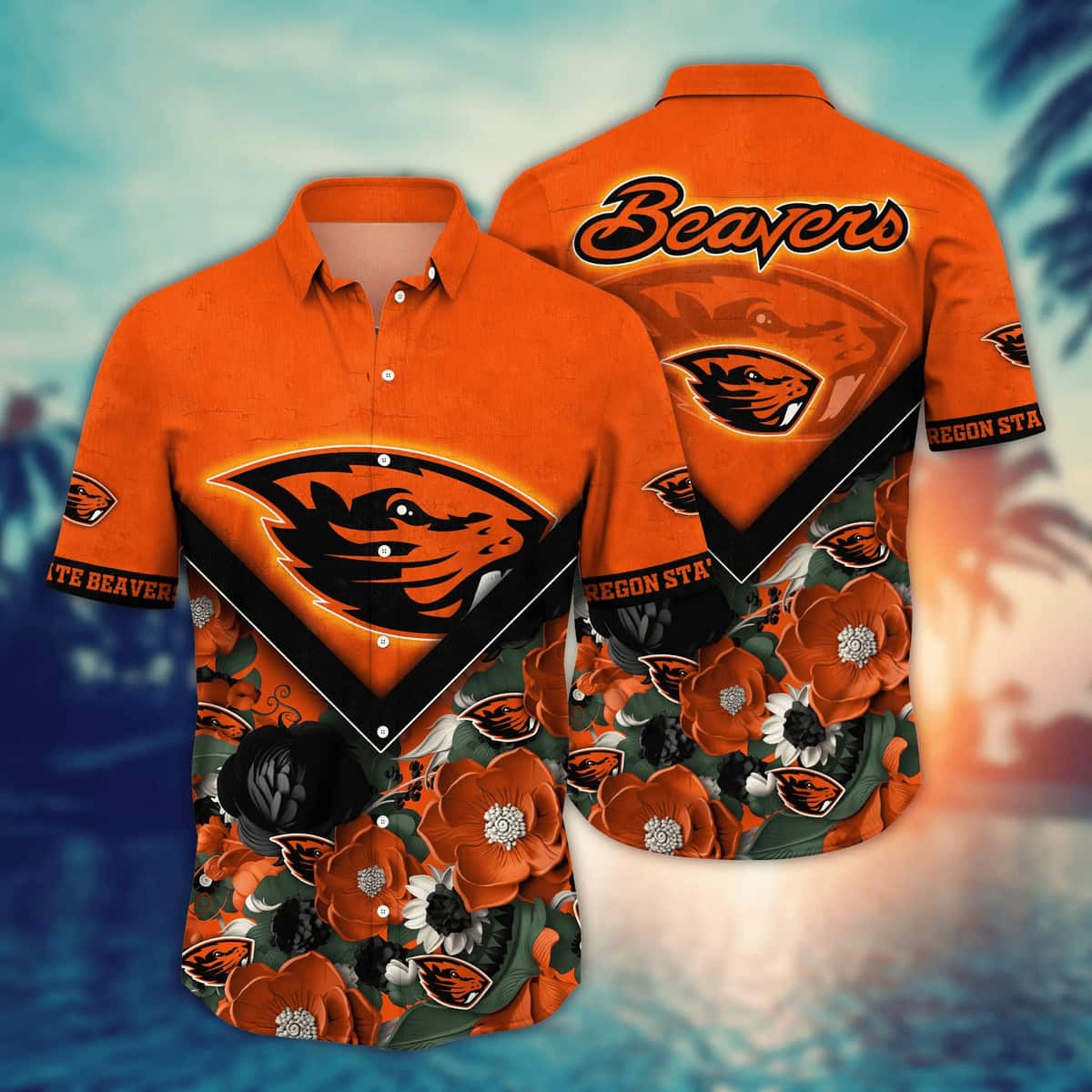Floral Aloha NCAA Oregon State Beavers Hawaiian Shirt Summer Beach Gift Floral Aloha NCAA Oregon State Beavers Hawaiian Shirt Summer Beach Gift