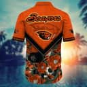 Floral Aloha NCAA Oregon State Beavers Hawaiian Shirt Summer Beach Gift