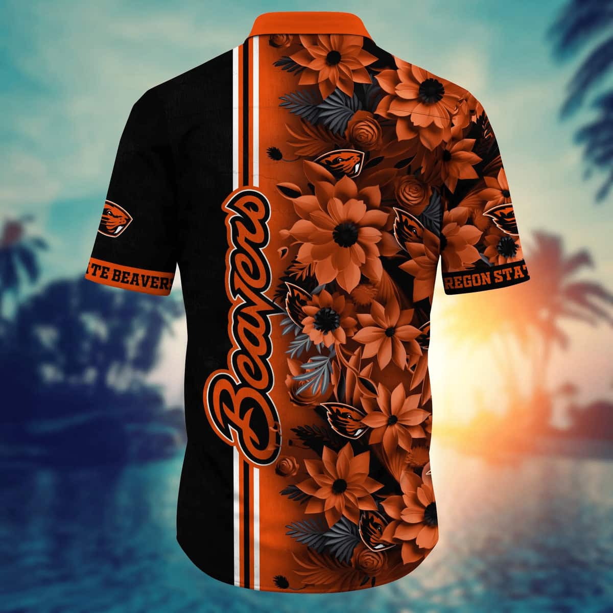 Floral Aloha NCAA Oregon State Beavers Hawaiian Shirt Beach Vacation Gift