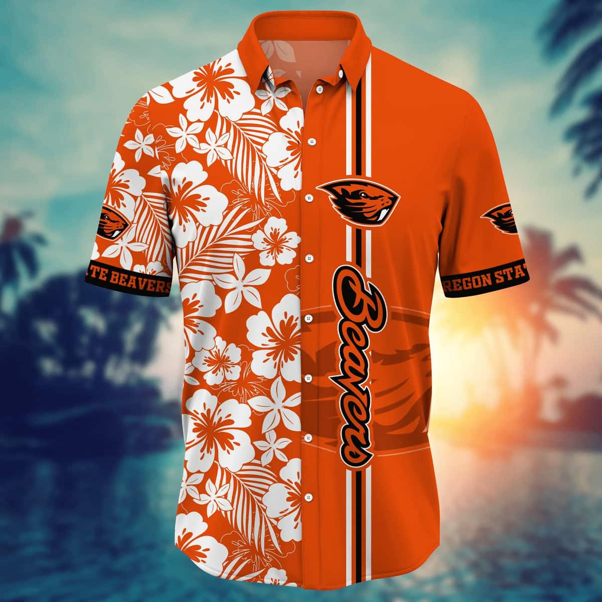 Floral Aloha Oregon State Beavers NCAA Hawaiian Shirt Gift For Beach Vacation