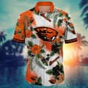 NCAA Oregon State Beavers Hawaiian Shirt Hibiscus Flowers Pattern