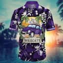 NCAA Northwestern Wildcats Hawaiian Shirt Palm Leaves Pattern Summer Beach Gift NCAA Northwestern Wildcats Hawaiian Shirt Palm Leaves Pattern Summer Beach Gift