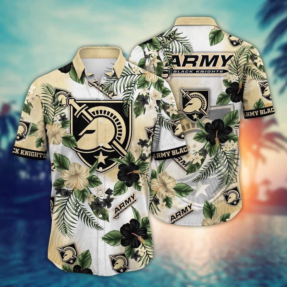 Army Black Knights NCAA Hawaiian Shirt Hibiscus Flowers Pattern Army Black Knights NCAA Hawaiian Shirt Hibiscus Flowers Pattern