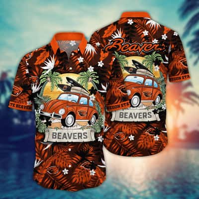 Oregon State Beavers NCAA Hawaiian Shirt Palm Leaves Pattern Best Beach Gift Oregon State Beavers NCAA Hawaiian Shirt Palm Leaves Pattern Best Beach Gift