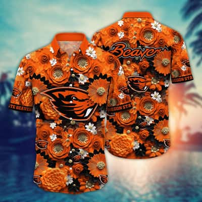 Floral Aloha NCAA Oregon State Beavers Hawaiian Shirt Beach Gift For Friend