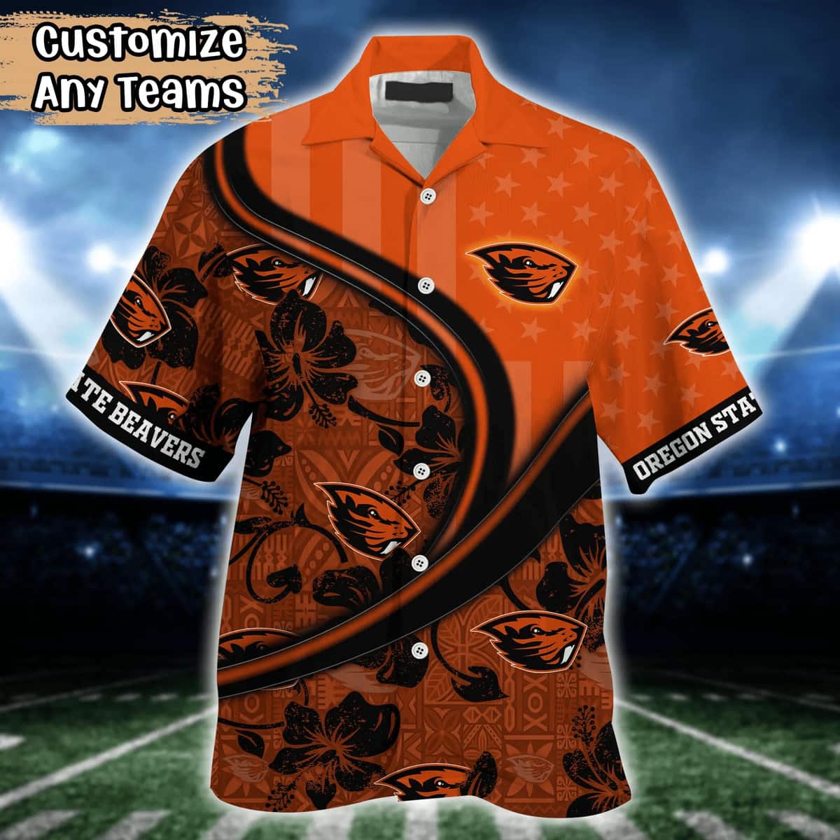 NCAA Oregon State Beavers Hawaiian Shirt Custom Name Summer Gift For Friend NCAA Oregon State Beavers Hawaiian Shirt Custom Name Summer Gift For Friend