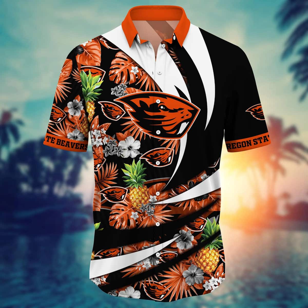 Summer Aloha NCAA Oregon State Beavers Hawaiian Shirt Pineapple Pattern Summer Aloha NCAA Oregon State Beavers Hawaiian Shirt Pineapple Pattern