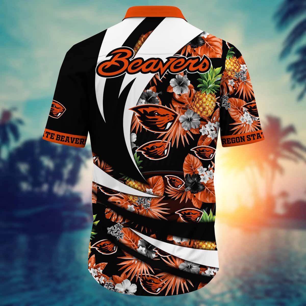 Summer Aloha NCAA Oregon State Beavers Hawaiian Shirt Pineapple Pattern Summer Aloha NCAA Oregon State Beavers Hawaiian Shirt Pineapple Pattern