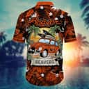 Summer Aloha NCAA Oregon State Beavers Hawaiian Shirt Palm Leaves Pattern Summer Aloha NCAA Oregon State Beavers Hawaiian Shirt Palm Leaves Pattern