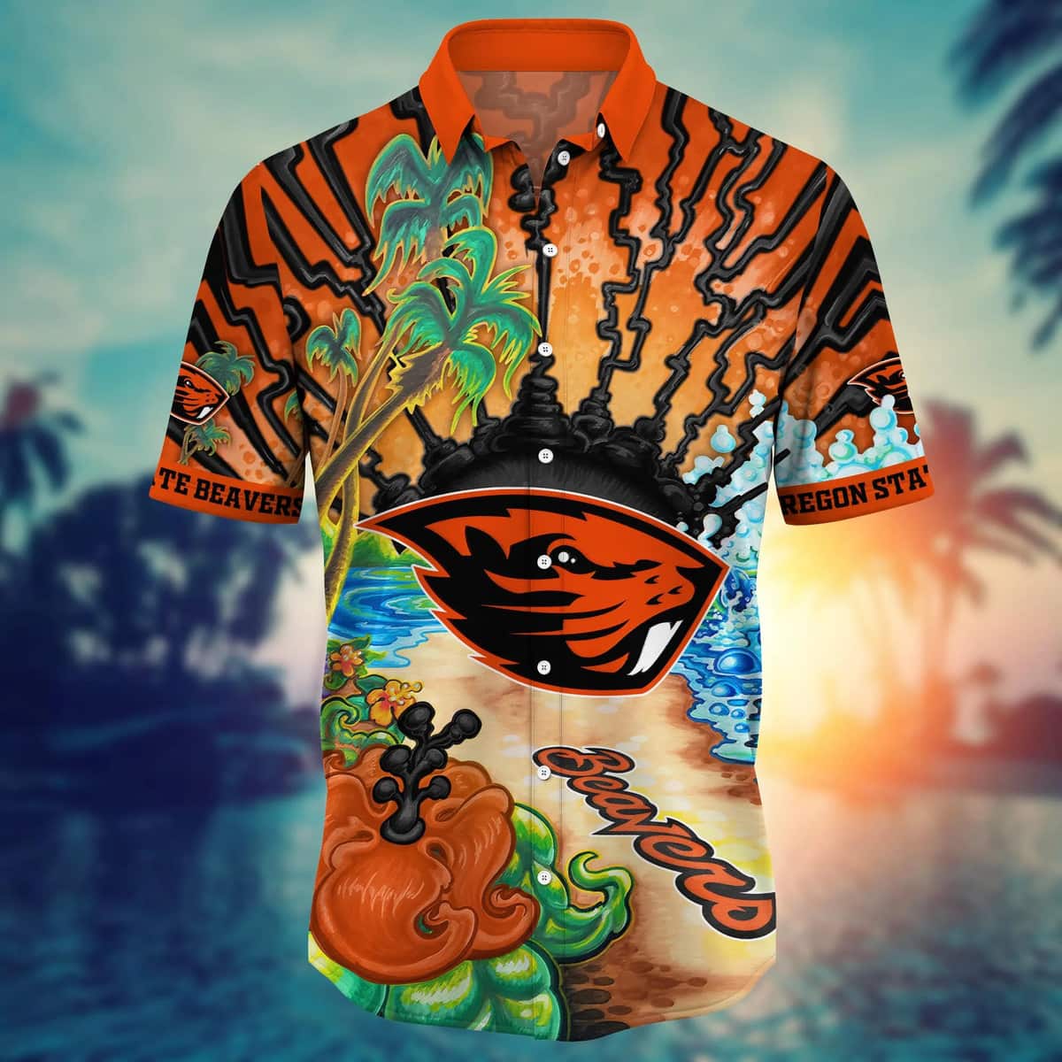 NCAA Oregon State Beavers Hawaiian Shirt Gift For Sporty Husband NCAA Oregon State Beavers Hawaiian Shirt Gift For Sporty Husband