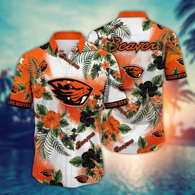 Summer Aloha Ncaa Oregon State Beavers Hawaiian Shirt Hibiscus Flowers Pattern Summer Aloha Ncaa Oregon State Beavers Hawaiian Shirt Hibiscus Flowers Pattern
