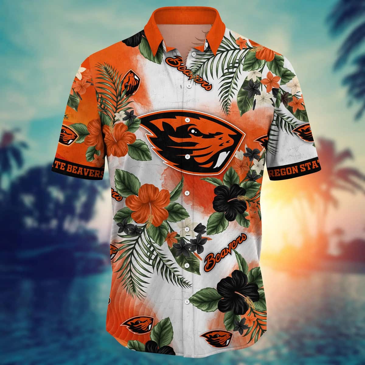 Summer Aloha Ncaa Oregon State Beavers Hawaiian Shirt Hibiscus Flowers Pattern Summer Aloha Ncaa Oregon State Beavers Hawaiian Shirt Hibiscus Flowers Pattern