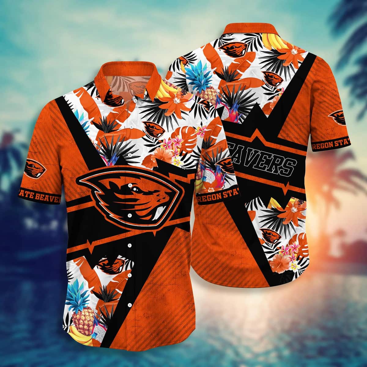 Oregon State Beavers NCAA Hawaiian Shirt Beach Gift For Friend Oregon State Beavers NCAA Hawaiian Shirt Beach Gift For Friend