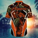 Oregon State Beavers NCAA Hawaiian Shirt Palm Leaves Pattern