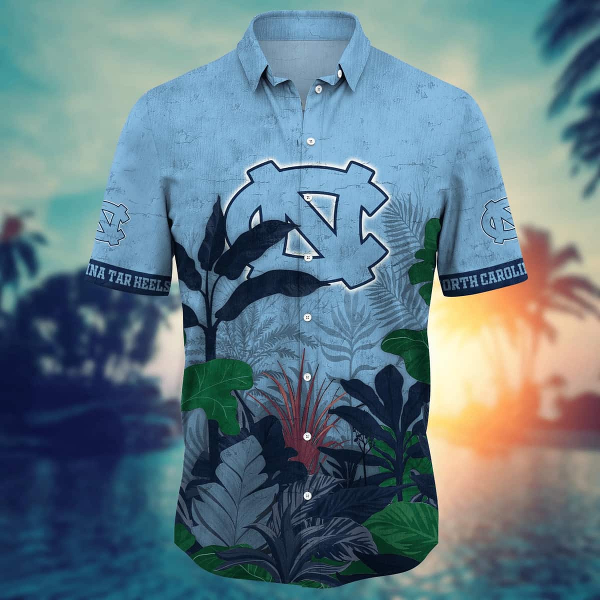 Tropical Aloha NCAA North Carolina Tar Heels Hawaiian Shirt Beach Gift For Dad Tropical Aloha NCAA North Carolina Tar Heels Hawaiian Shirt Beach Gift For Dad