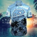 Vintage Aloha NCAA North Carolina Tar Heels Hawaiian Shirt Palm Trees Pattern