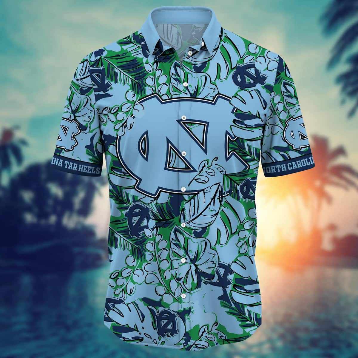NCAA North Carolina Tar Heels Hawaiian Shirt Practical Beach Gift For Him NCAA North Carolina Tar Heels Hawaiian Shirt Practical Beach Gift For Him