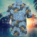 NCAA North Carolina Tar Heels Hawaiian Shirt Palm Leaves Pattern