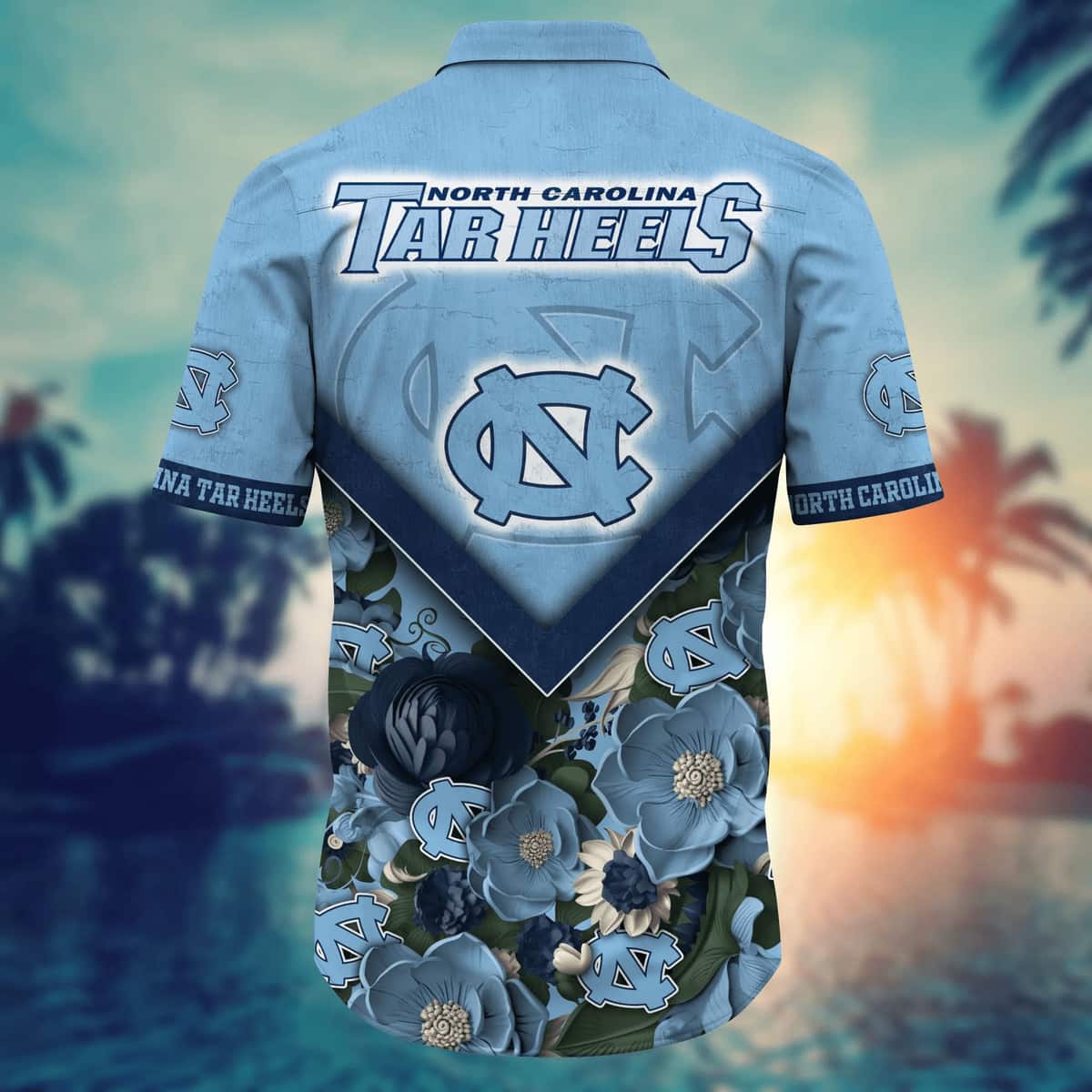 NCAA North Carolina Tar Heels Hawaiian Shirt Beach Gift For Him NCAA North Carolina Tar Heels Hawaiian Shirt Beach Gift For Him