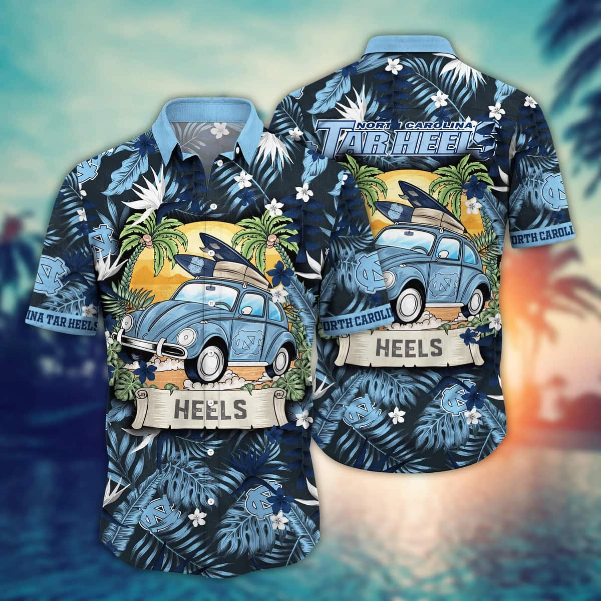 Summer Aloha NCAA North Carolina Tar Heels Hawaiian Shirt Beach Gift For Dad