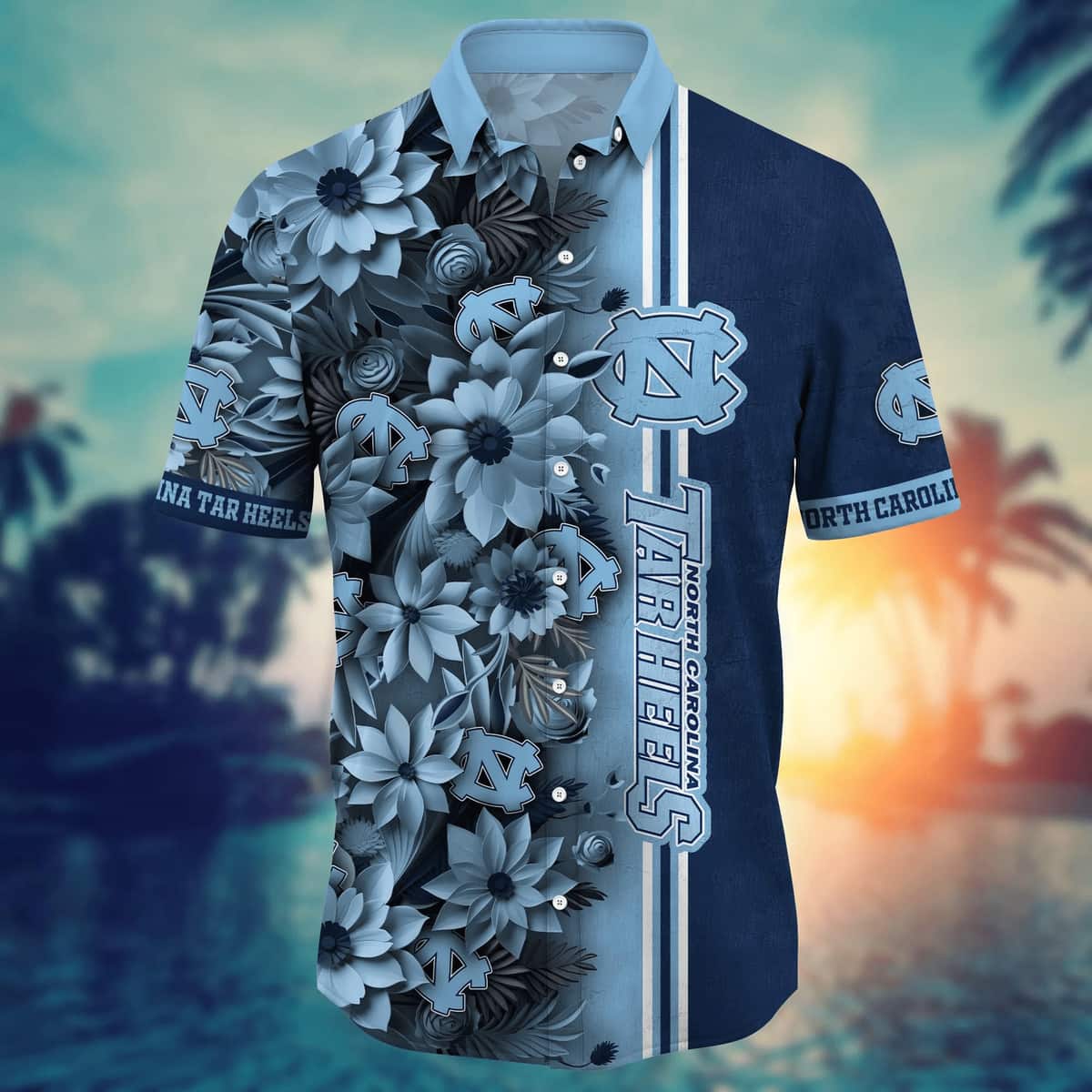 Floral Aloha NCAA North Carolina Tar Heels Hawaiian Shirt Summer Vacation Gift Floral Aloha NCAA North Carolina Tar Heels Hawaiian Shirt Summer Vacation Gift