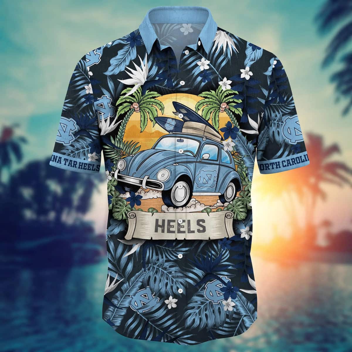 Summer Aloha NCAA North Carolina Tar Heels Hawaiian Shirt Beach Gift For Dad Summer Aloha NCAA North Carolina Tar Heels Hawaiian Shirt Beach Gift For Dad