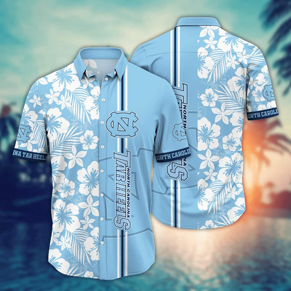 NCAA North Carolina Tar Heels Hawaiian Shirt Beach Vacation Gift