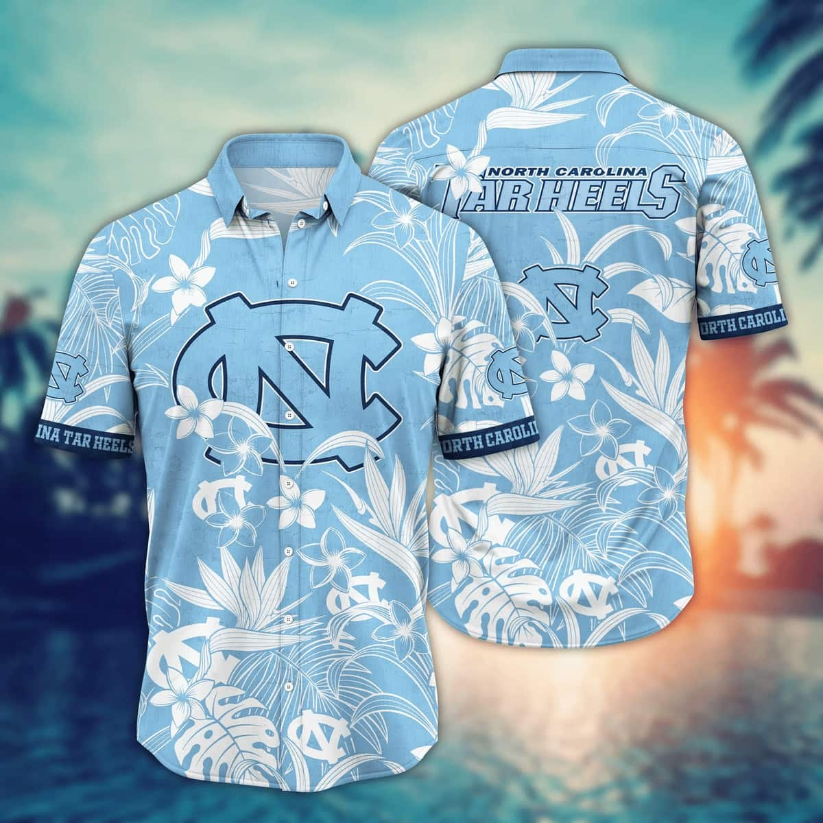 NCAA North Carolina Tar Heels Hawaiian Shirt Gift For Beach Trip