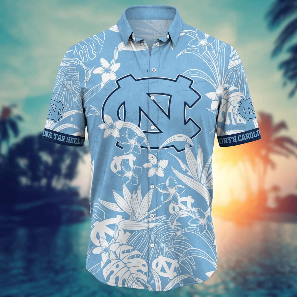 NCAA North Carolina Tar Heels Hawaiian Shirt Gift For Beach Trip NCAA North Carolina Tar Heels Hawaiian Shirt Gift For Beach Trip