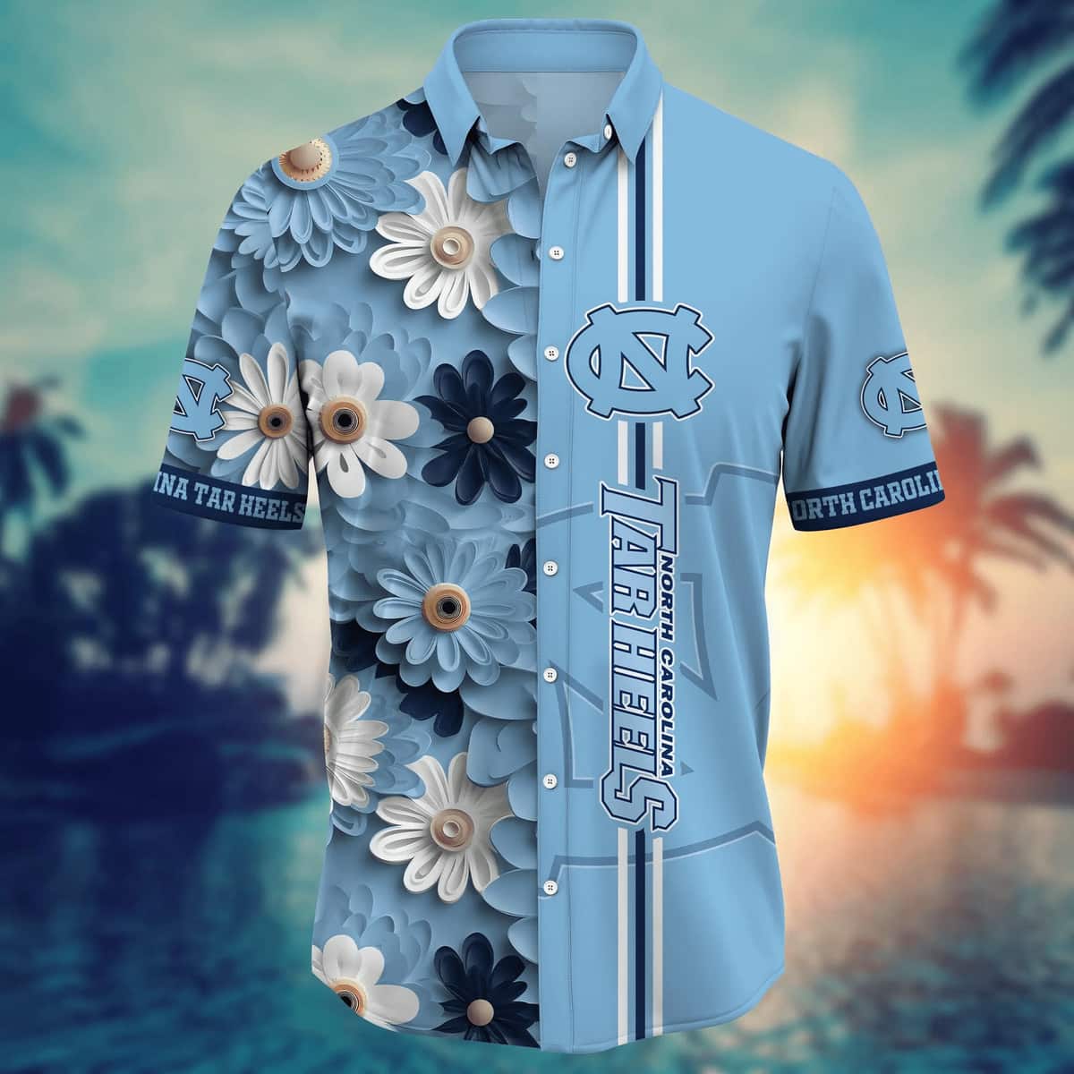 NCAA North Carolina Tar Heels Hawaiian Shirt Gift For Beach Lovers NCAA North Carolina Tar Heels Hawaiian Shirt Gift For Beach Lovers