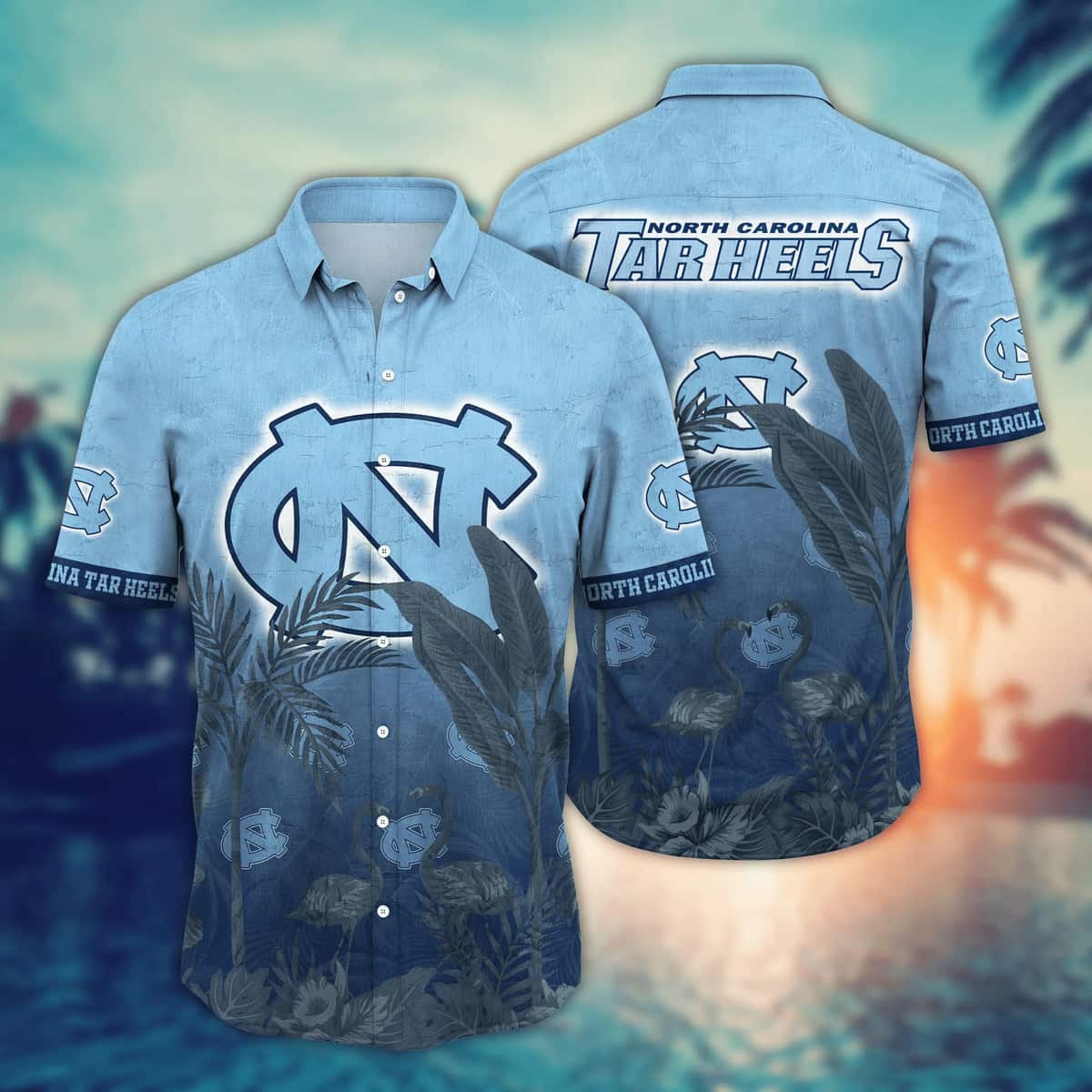 North Carolina Tar Heels NCAA Hawaiian Shirt Gift For Beach Trip North Carolina Tar Heels NCAA Hawaiian Shirt Gift For Beach Trip