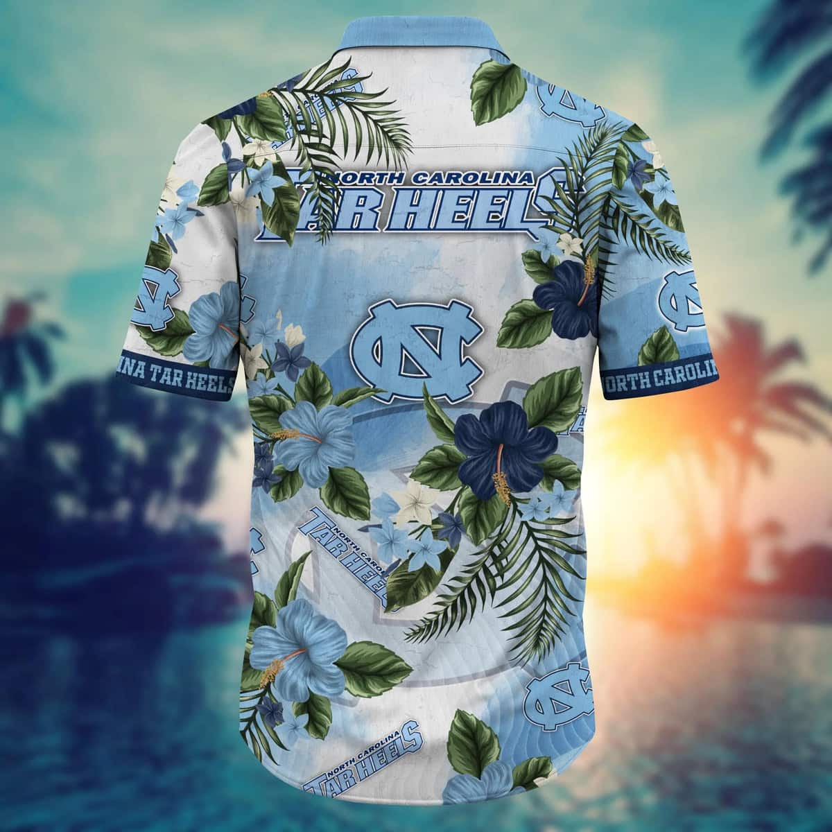 North Carolina Tar Heels NCAA Hawaiian Shirt Beach Gift For Friend North Carolina Tar Heels NCAA Hawaiian Shirt Beach Gift For Friend