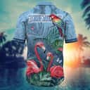 NCAA North Carolina Tar Heels Hawaiian Shirt Pink Flamingo And Palm Leaves NCAA North Carolina Tar Heels Hawaiian Shirt Pink Flamingo And Palm Leaves