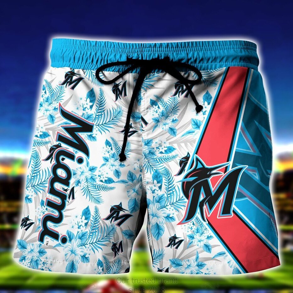 MLB Miami Marlins Hawaiian Shirt Skeleton Aloha Tropical Flower Pattern MLB Miami Marlins Hawaiian Shirt Skeleton Aloha Tropical Flower Pattern