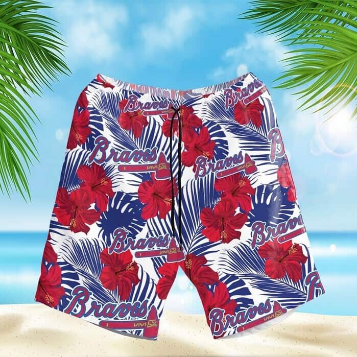 MLB Atlanta Braves Hawaiian Shirt Hibiscus Pattern Beach Lovers Gift MLB Atlanta Braves Hawaiian Shirt Hibiscus Pattern Beach Lovers Gift
