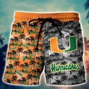 NCAA Miami Hurricanes Hawaiian Shirt Coconut Tree Pattern