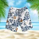 New York Yankees Hawaiian Shirt Tropical Flower Pattern Beach Gift For Friend New York Yankees Hawaiian Shirt Tropical Flower Pattern Beach Gift For Friend