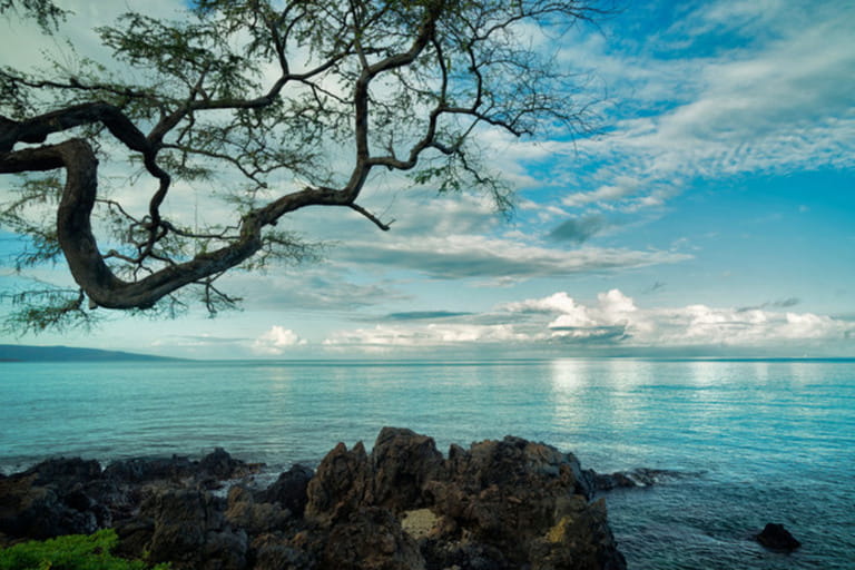 Very calm ocean and clouds. Maui, Hawaii Very calm ocean and clouds. Maui, Hawaii