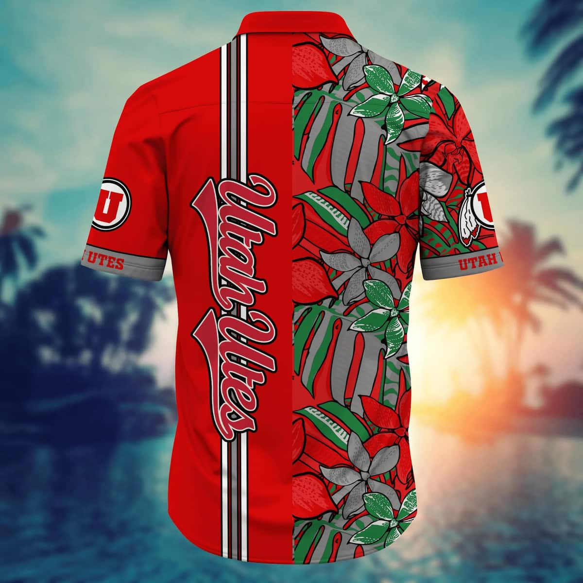 Utah Utes NCAA Hawaiian Shirt Beach Gift For Friend Utah Utes NCAA Hawaiian Shirt Beach Gift For Friend