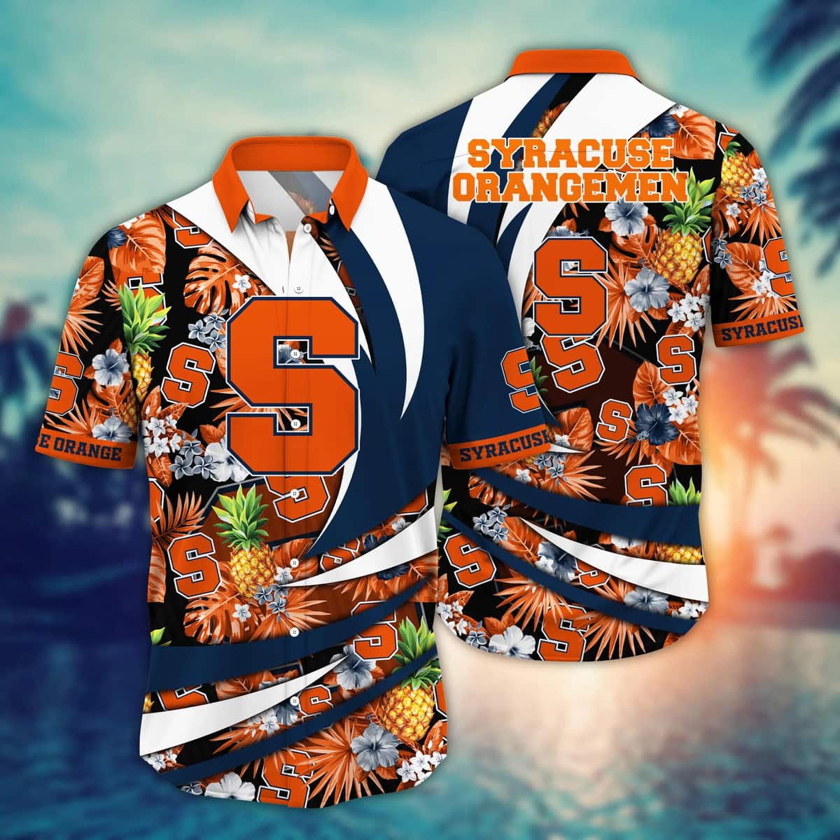 Summer Aloha NCAA Syracuse Orange Hawaiian Shirt Gift For Beach Lovers