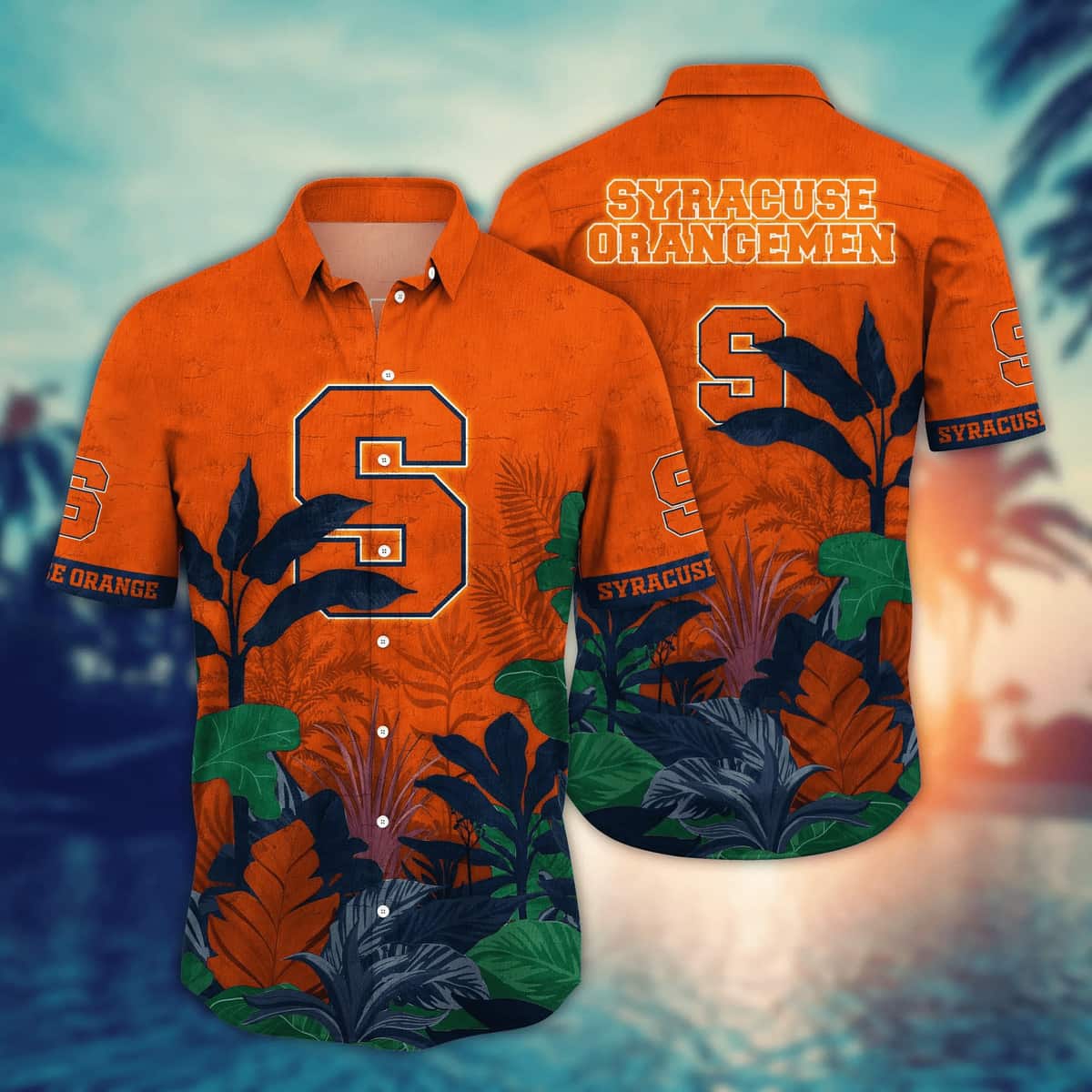 Tropical Aloha NCAA Syracuse Orange Hawaiian Shirt Gift For Beach Trip