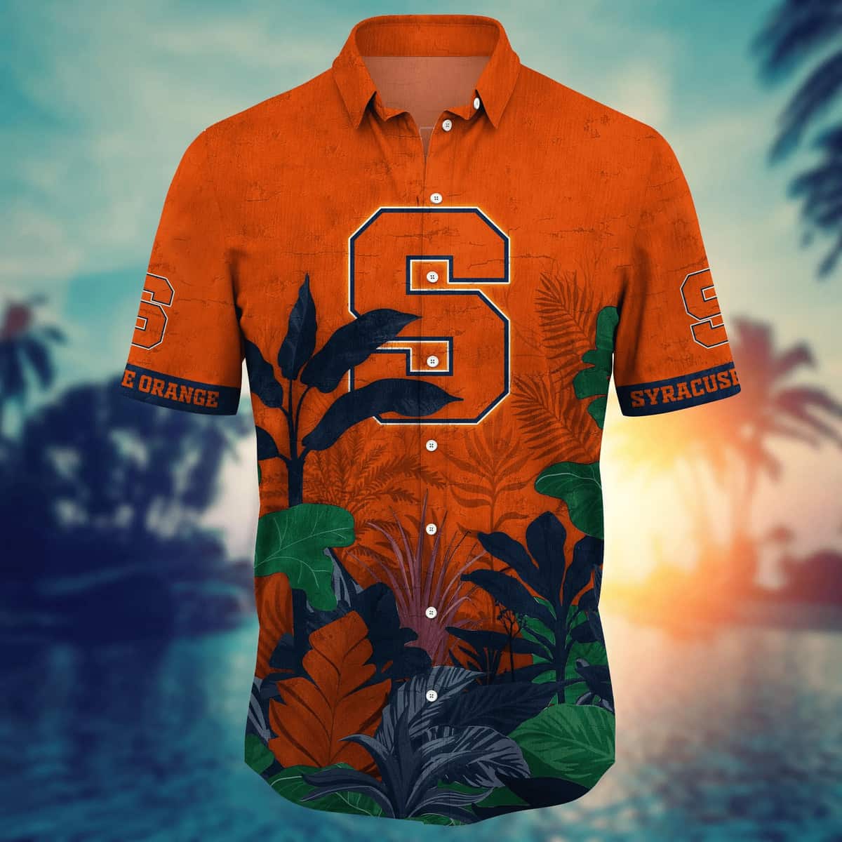 Tropical Aloha NCAA Syracuse Orange Hawaiian Shirt Gift For Beach Trip Tropical Aloha NCAA Syracuse Orange Hawaiian Shirt Gift For Beach Trip