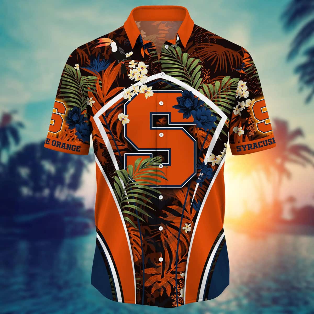Summer Aloha NCAA Syracuse Orange Hawaiian Shirt Tropical Palm Leaves Beach Lovers Gift Summer Aloha NCAA Syracuse Orange Hawaiian Shirt Tropical Palm Leaves Beach Lovers Gift