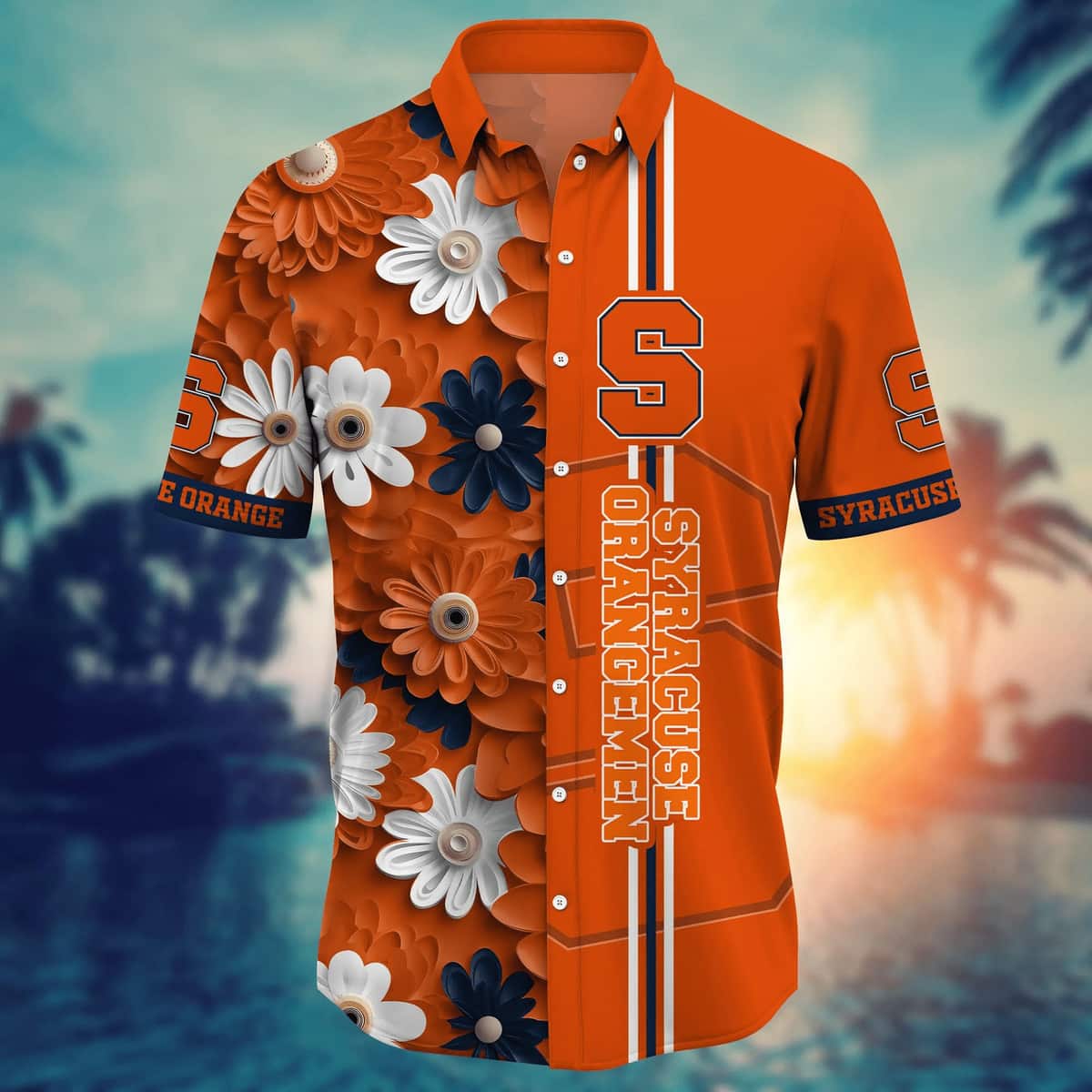 Floral Aloha NCAA Syracuse Orange Hawaiian Shirt Summer Beach Gift Floral Aloha NCAA Syracuse Orange Hawaiian Shirt Summer Beach Gift