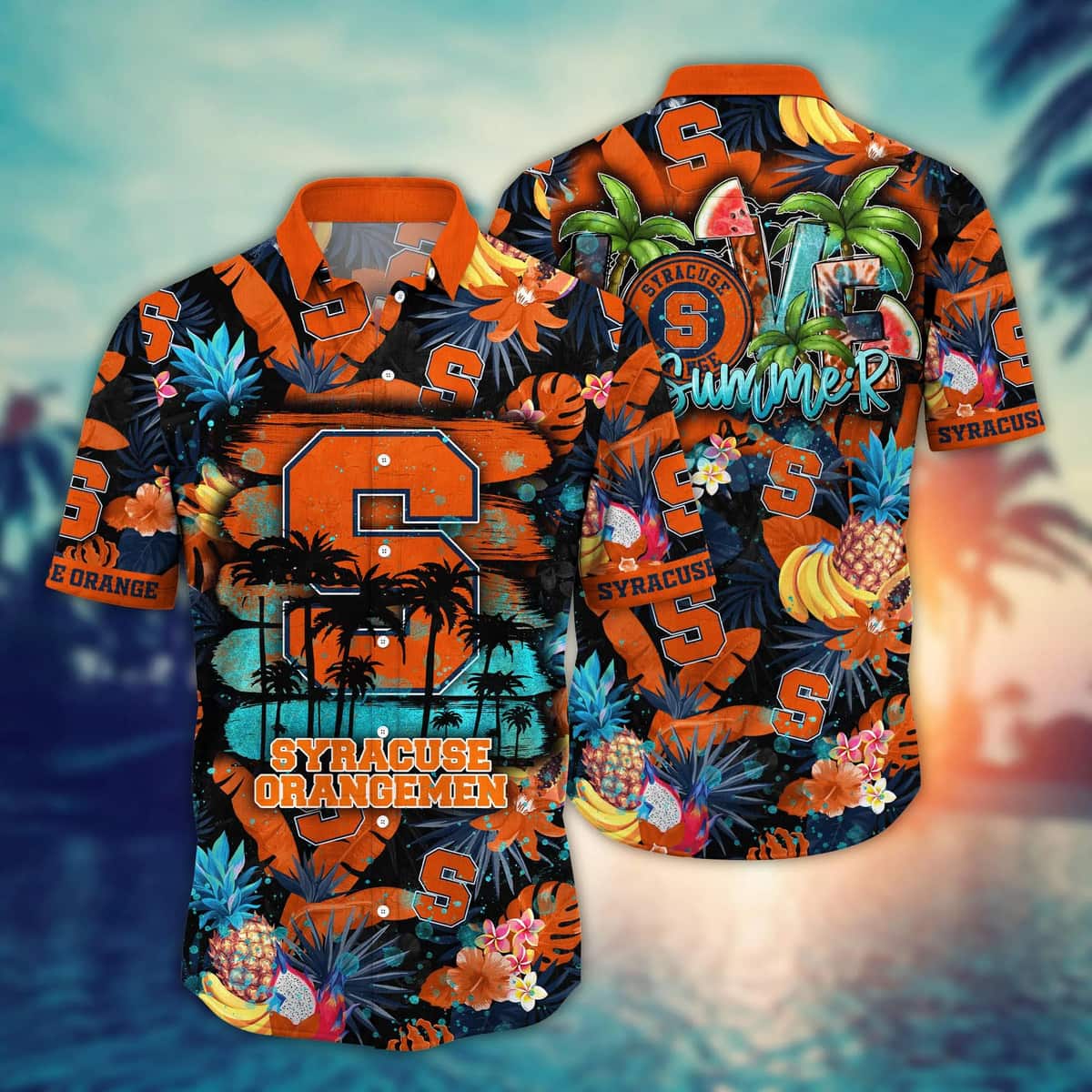 Summer Aloha NCAA Syracuse Orange Hawaiian Shirt Beach Vacation Gift